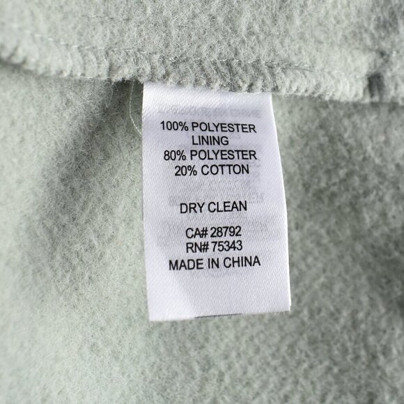 Joie Sage Green Fleece Fuzzy Shacket Button Front Jacket - L - Picture 12 of 12